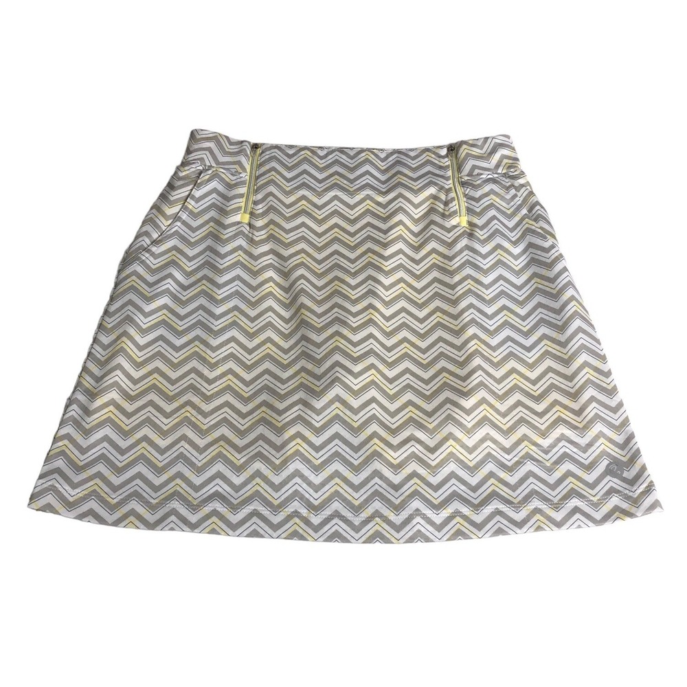 Bette & Court Skort Womens S Chevron Stretch Pocket Golf Tennis Pickleball Skirt